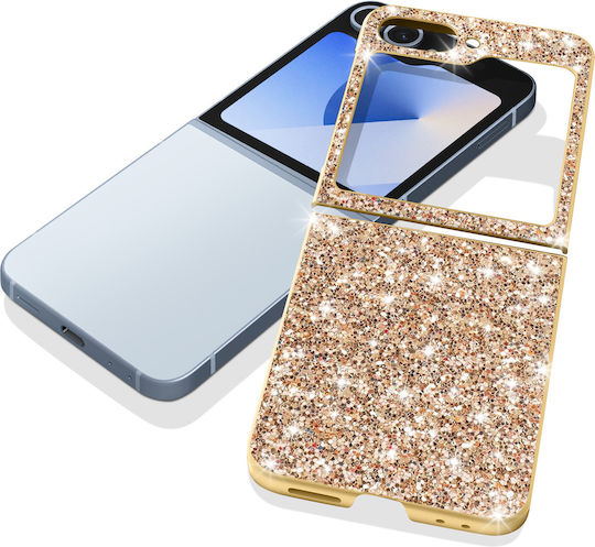 Avizar Hülle Galaxy Z Flip 6 Dünn Glänzend Gold