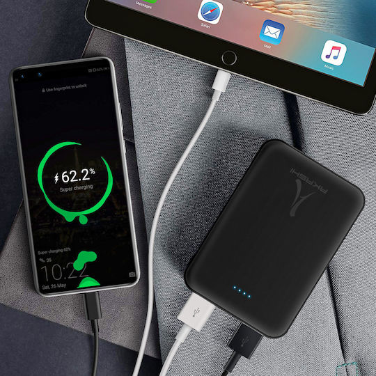 Akashi ALTPB10COMPBL Power Bank 10000mAh 18W с 2 USB-A порта и USB-C порт Черен