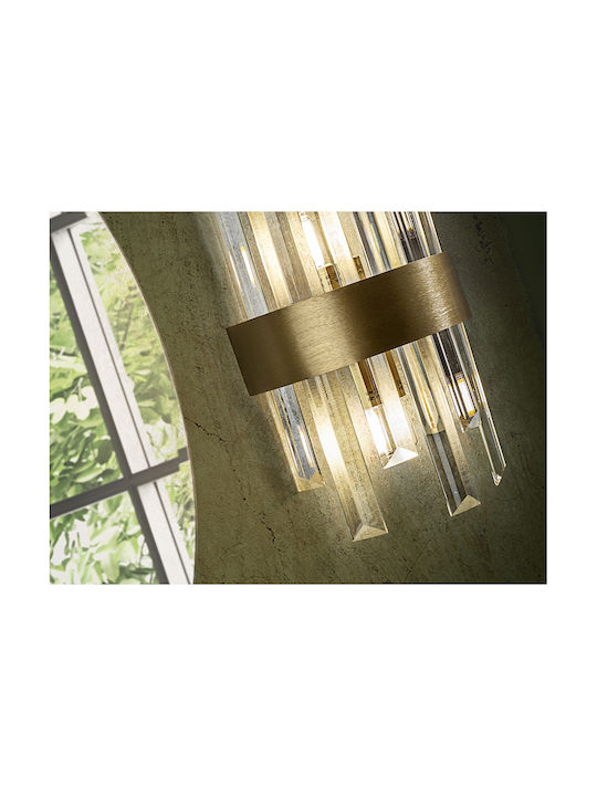 Grace Leuchte Wand mit Fassung G9 Gold 18cm