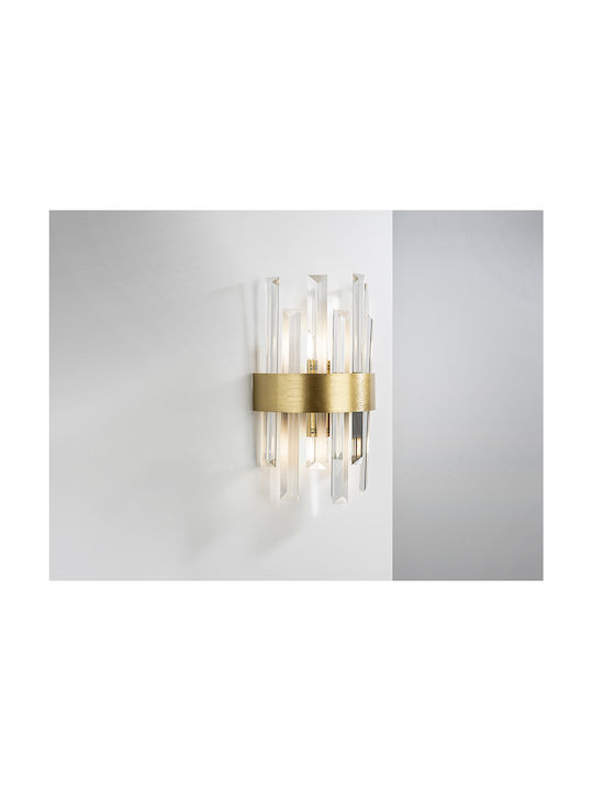 Grace Leuchte Wand mit Fassung G9 Gold 18cm