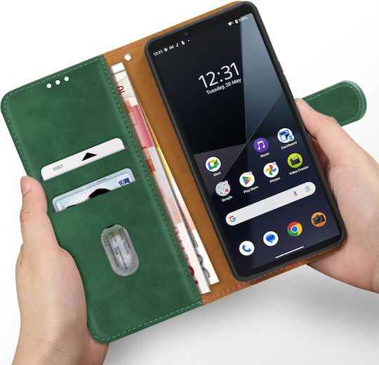 Avizar Book Δερματίνης Πράσινο (Xperia 10 VI)