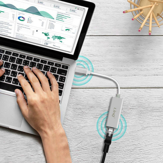 LinQ TPC-H515 USB-C Network Adapter with Wired Ethernet Connection