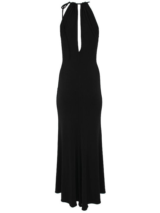 Gold Glow Maxi Dress Black