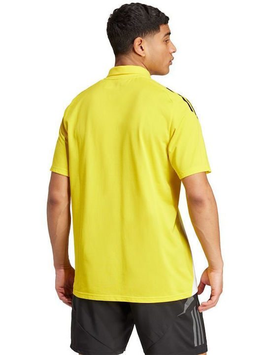 Adidas Tiro 24 Competition Men's Athletic Short Sleeve Blouse Polo Yellow