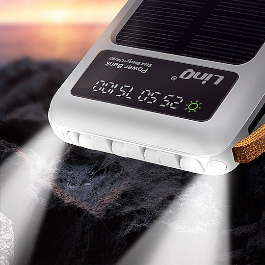 LinQ PD15200 Ηλιακό Power Bank 15000mAh Λευκό