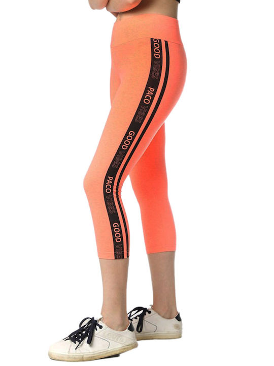 Paco & Co Women's Capri Training Legging Orange