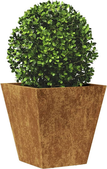 vidaXL Set of 2 Metallic Planter Boxes Brown 30cm