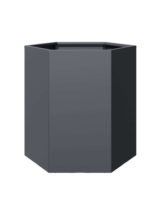 vidaXL Set 2 Jardiniere Metalice Cărbune de lemn