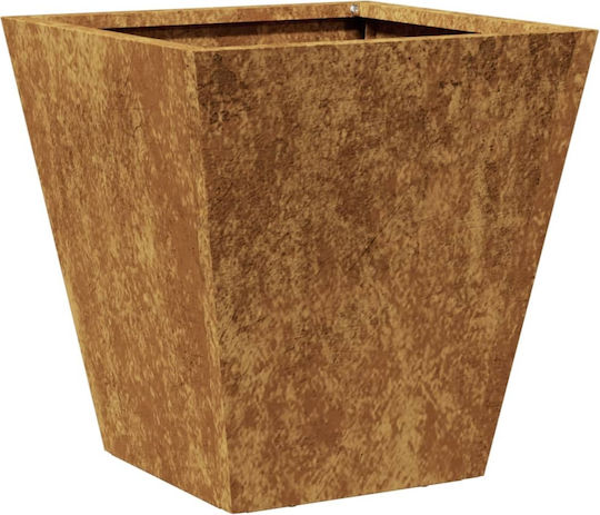 vidaXL Set of 2 Metallic Planter Boxes Brown 30cm