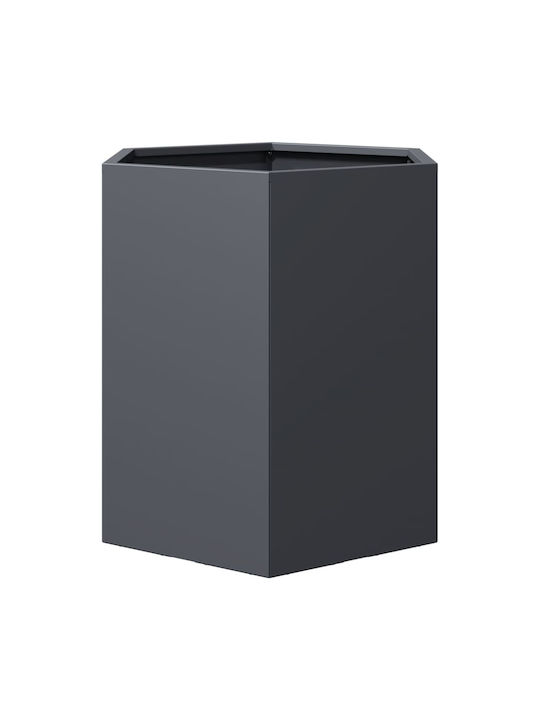 vidaXL Set 2 Jardiniere Metalice Cărbune de lemn