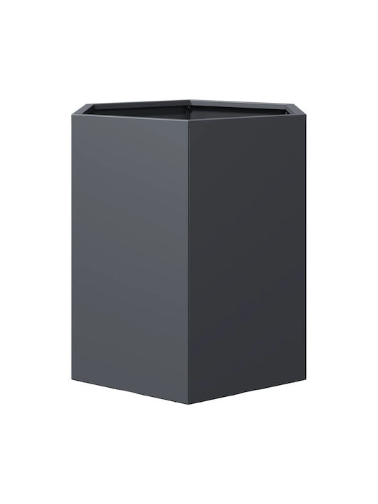vidaXL Set 2 Jardiniere Metalice Cărbune de lemn