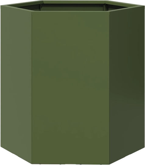vidaXL Set 2 Metallische Blumenkästen Grün-Limette 40cm