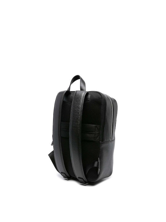 Emporio Armani Men's Leather Backpack Black