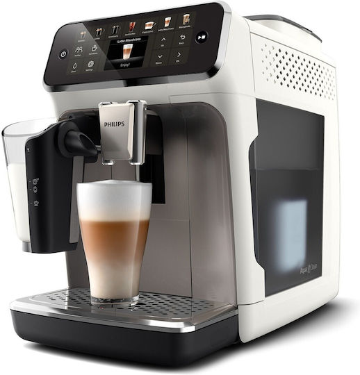 Philips Series 4400 1500W Налягане 15бар за капучино с мелачка Бяла