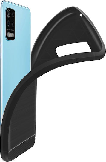 Lg K52 Lg K62 Reinforced Flexible Case Brushed Carbon Effect Black