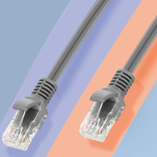 LinQ U/UTP Кат.6 (Gigabit) Мрежов Кабел Ethernet 15м Сив