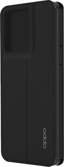 Husă tip folio Oppo Reno 8 cu suport pentru carduri și stand video Original Negru