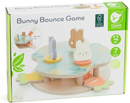 Classic World Shape Sorting Toy made of Wood for 12++ Months Bunny Bounce