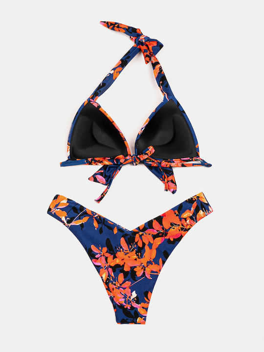 Push Up Triangle Bikini Set with Bow Orchid Orchid