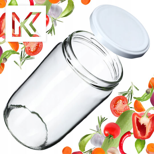 Kadax 8x Jar 720ml Glass Jars Preserves Pickles Honey Lids Fi82