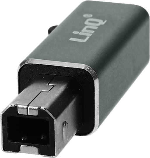 LinQ USB-B Männlich Zu USB-C Weiblich Konverter Weiß 1 Stück TPC9104
