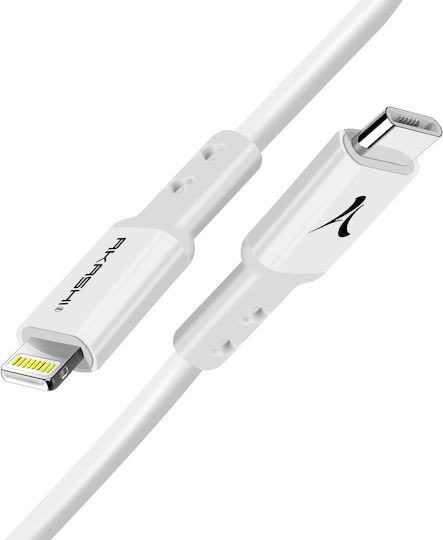 Akashi Редовна USB-C към Lightning кабел Бял 3м (ALTCABLTC3)