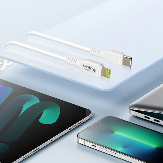 LinQ Regular la Cablu Lightning Alb 1m (TPC-9257)