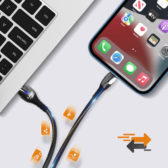 LinQ Braided USB-A to Lightning Cable 20W Μαύρο 1.2m (IP7932)