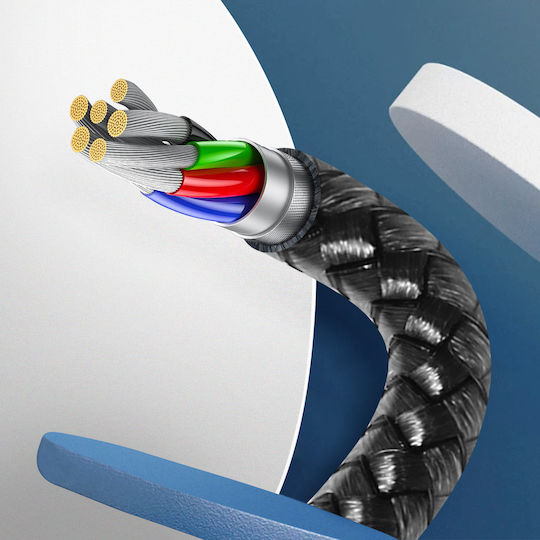 LinQ Braided USB-C to Lightning Cable 27W Μαύρο 2m (IP7820)