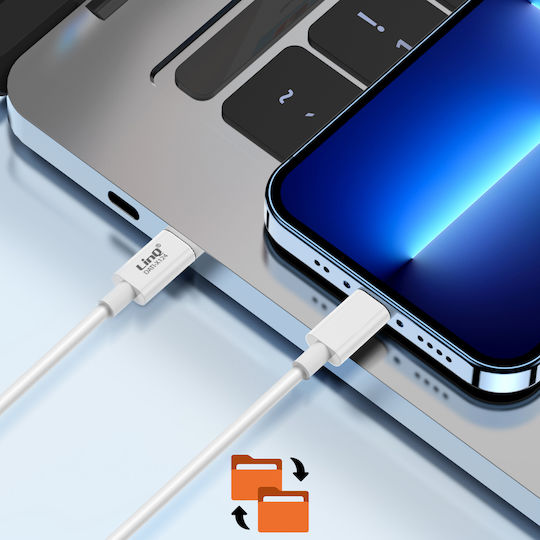 LinQ USB-C to Lightning Cable 20W Λευκό 1m (DATI-X124)