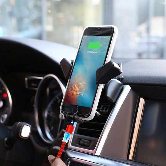 Avizar LED USB to Lightning / Type-C / micro USB Cable 2.4A Κόκκινο 1.2m (DATA-31-MAG-RD)