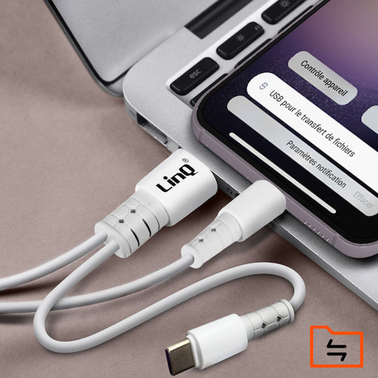 LinQ Regular USB to Type-C Cable Λευκό 1.2m (TPC9231)