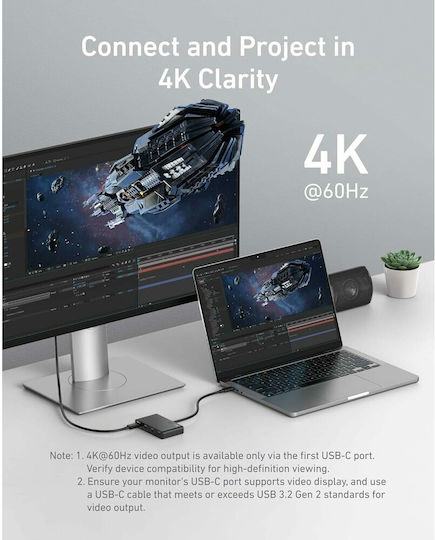 Anker USB-Hub Mit 4 Anschlüssen USB 3.0 Mit USB-C Anschluss
