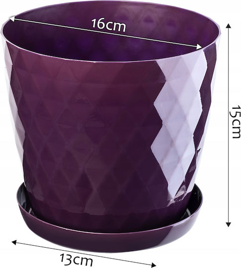 Kadax Untersetzer für Blumentöpfe aus Kunststoff 16cm Lila