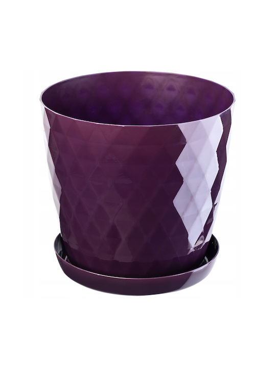 Kadax Plastic Flower Pot Saucer 16cm Purple
