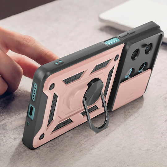 Avizar Ring Hülle Redmi Note 13 5G Stoßfeste Kamerahülle Roségold