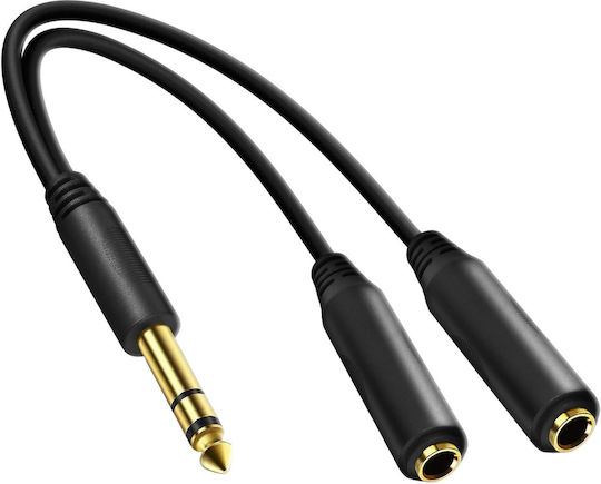 Avizar Конвертор 6.3mm Мъжки в 6.3mm 2x Женски 1 Брой ADAJACK-2JACK
