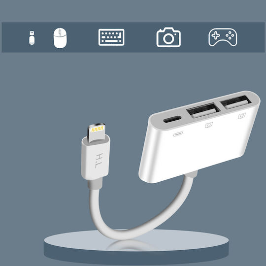 Avizar Конвертор Lightning Мъжки в Lightning / USB-A Женски Бял 1 Брой HL110
