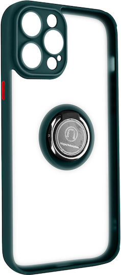 iPhone 14 Pro Hülle Bi-Material Metallring Video-Ständer Grün