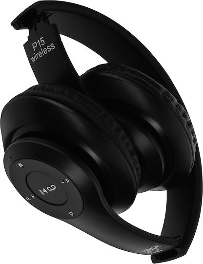 Avizar P15-BK Wireless Wired On Ear Headphones Black