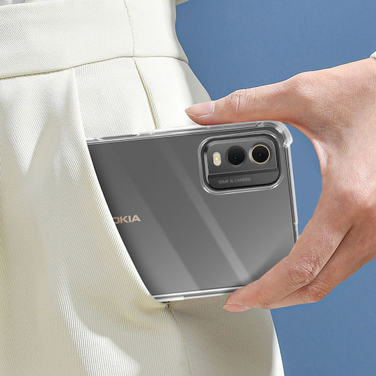 Nokia C32 Flexible Silicone Bumper Corners Transparent