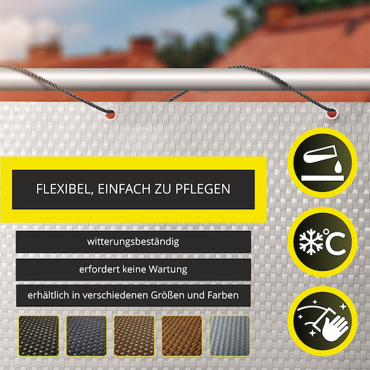 Kadax Balcony Screen Technorattan Balcony Mat 0.9x6m