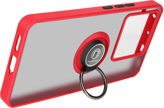 Avizar Case Redmi Note 13 Pro 5g Metal Ring Supporting Function Red