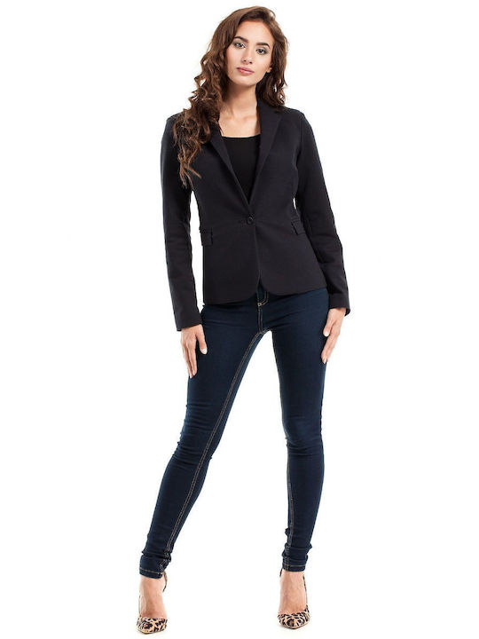 MOE Damen Blazer Schwarz