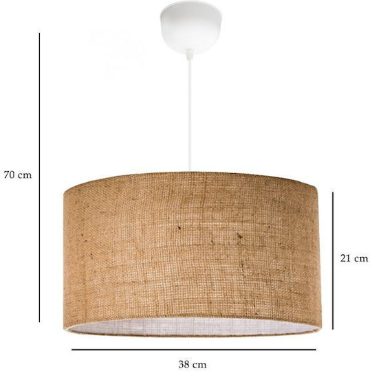 Megapap Monahan Lustră Bej cu Dulie E27 38x21x70cm.