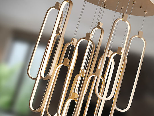 Colette Verstellbar Hängelampe Rose Gold 60x49cm.