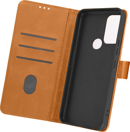Avizar Foliohülle Nokia C22 Brieftasche Handriemen Hellbraun