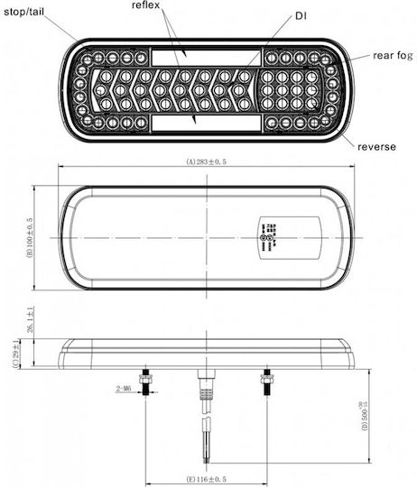 Kamar Trailer Lights Set LED 1Stück