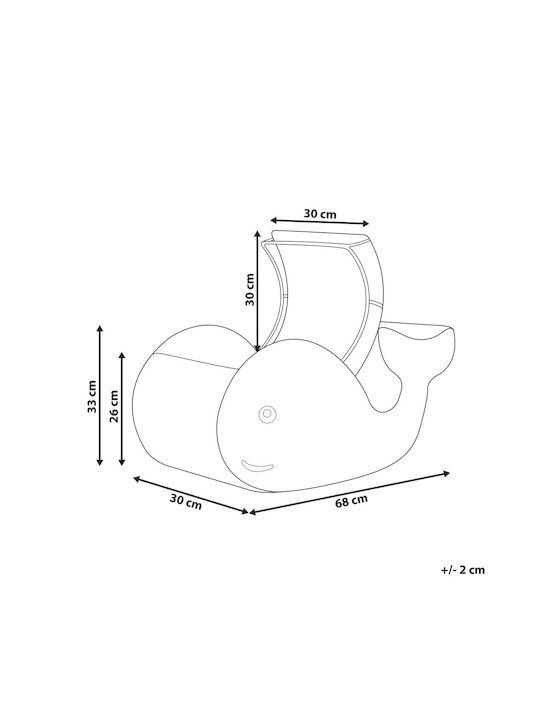 Beliani Καλάθι Αποθήκευσης Ψάθινο με Καπάκι Μαύρο