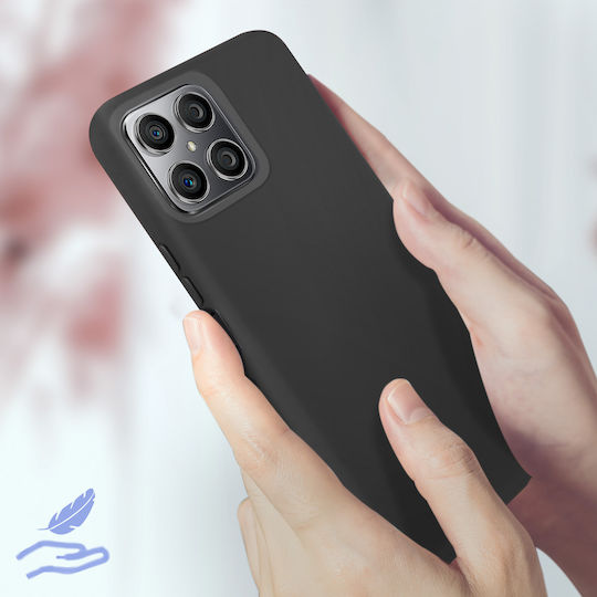 Husă Honor X8 4G Silicon Semi-rigidă Soft-touch Subțire Neagră